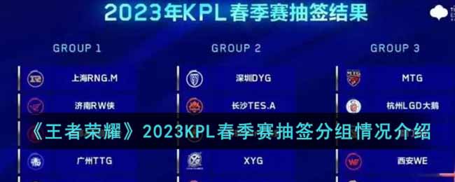王者荣耀2023KPL春季赛抽签分组情况是怎样的-2023KPL春季赛抽签分组情况介绍